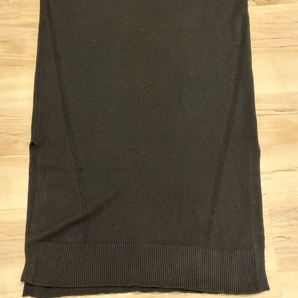 Karlie Women M Sweater Dress Midi Cashmere Blend Mock Neck Long Sleeve Black - Picture 4 of 12